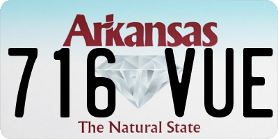 AR license plate 716VUE