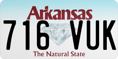 AR license plate 716VUK