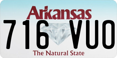 AR license plate 716VUO
