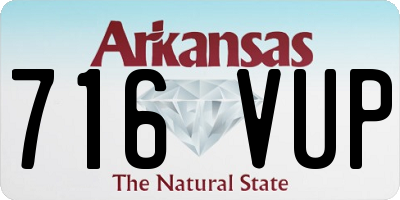 AR license plate 716VUP