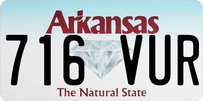 AR license plate 716VUR