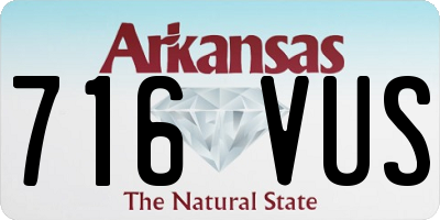 AR license plate 716VUS