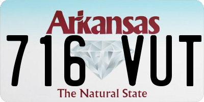 AR license plate 716VUT