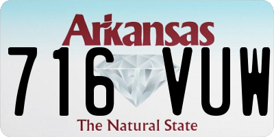 AR license plate 716VUW