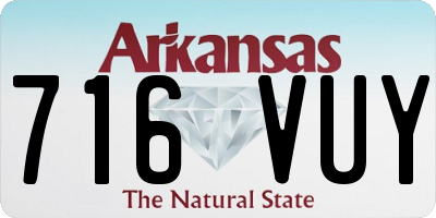 AR license plate 716VUY