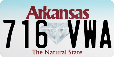 AR license plate 716VWA