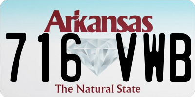 AR license plate 716VWB
