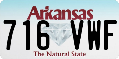 AR license plate 716VWF