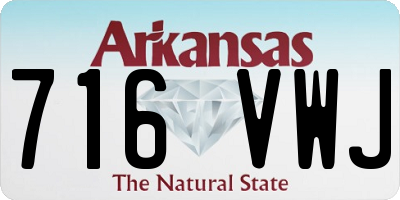 AR license plate 716VWJ