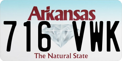 AR license plate 716VWK