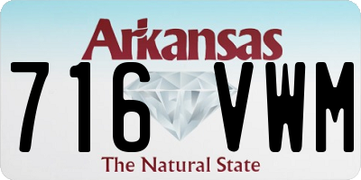 AR license plate 716VWM