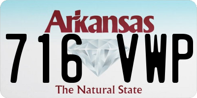 AR license plate 716VWP