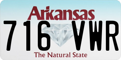 AR license plate 716VWR
