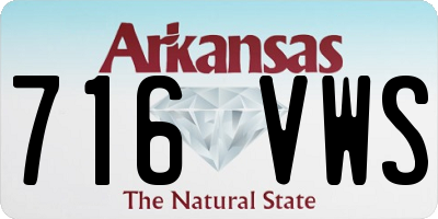 AR license plate 716VWS