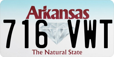 AR license plate 716VWT