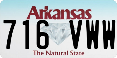 AR license plate 716VWW