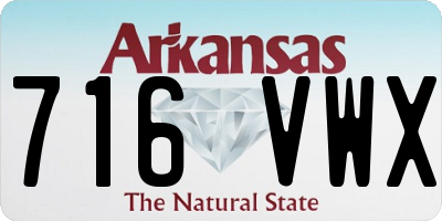 AR license plate 716VWX