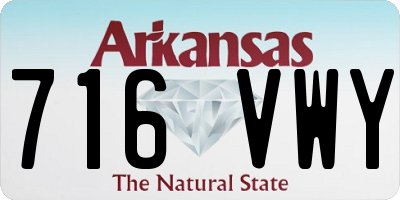 AR license plate 716VWY