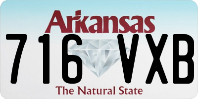 AR license plate 716VXB