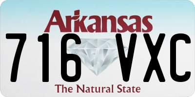 AR license plate 716VXC