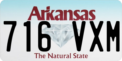 AR license plate 716VXM