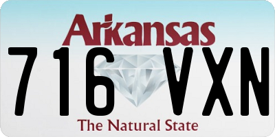 AR license plate 716VXN