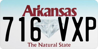 AR license plate 716VXP