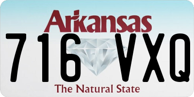 AR license plate 716VXQ