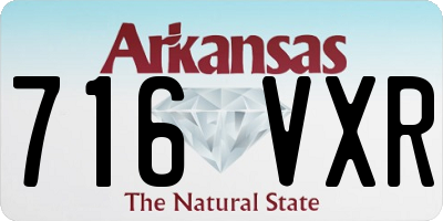 AR license plate 716VXR