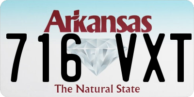 AR license plate 716VXT
