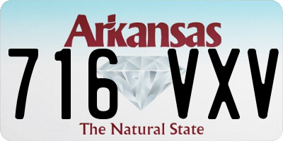 AR license plate 716VXV