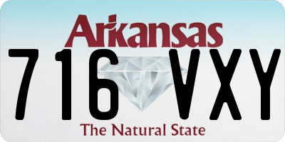AR license plate 716VXY