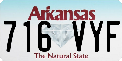 AR license plate 716VYF