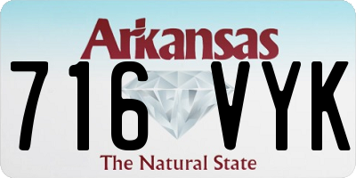 AR license plate 716VYK