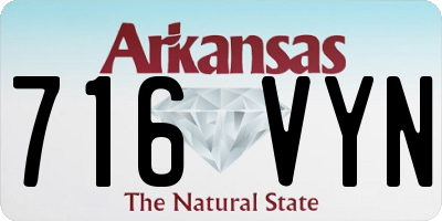 AR license plate 716VYN