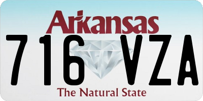 AR license plate 716VZA