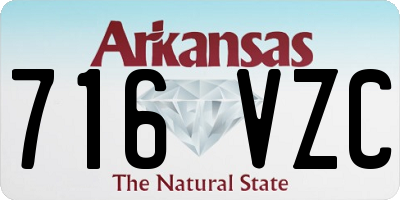 AR license plate 716VZC