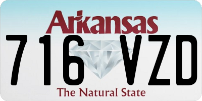 AR license plate 716VZD