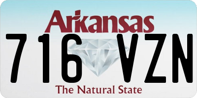 AR license plate 716VZN