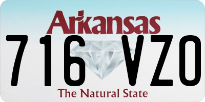 AR license plate 716VZO