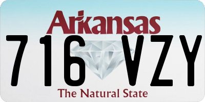 AR license plate 716VZY