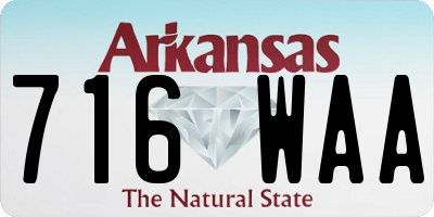AR license plate 716WAA