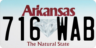 AR license plate 716WAB