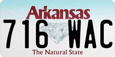 AR license plate 716WAC
