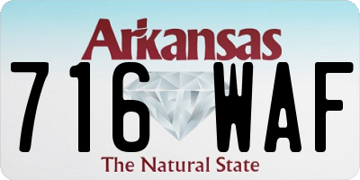 AR license plate 716WAF
