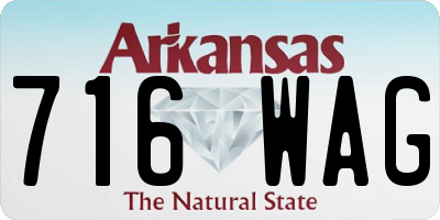 AR license plate 716WAG
