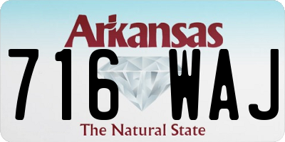 AR license plate 716WAJ