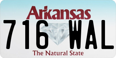 AR license plate 716WAL