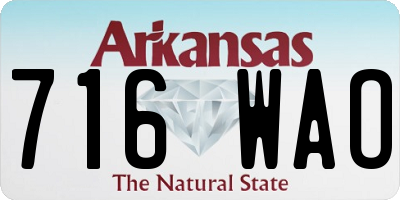 AR license plate 716WAO