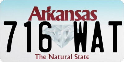 AR license plate 716WAT